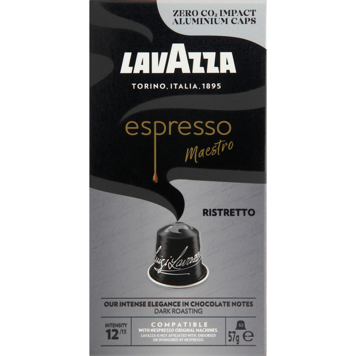 LAVAZZA Nespresso Capsules Alu Espresso Ristretto 55g (10 × 5.7g)