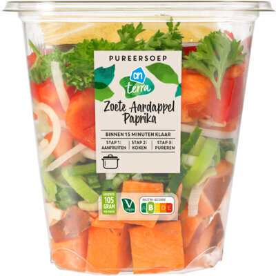 AH Terra Pureersoep zoete aardappel paprika (480g)
