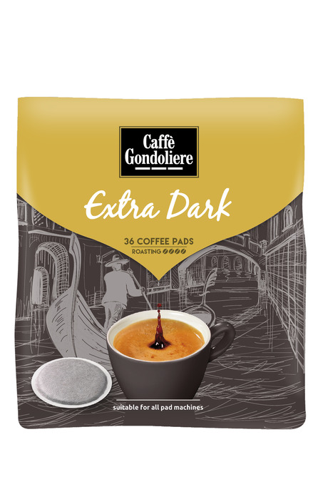 Caffe Gondoliere Extra dark roast pads (36 × 6.94g)