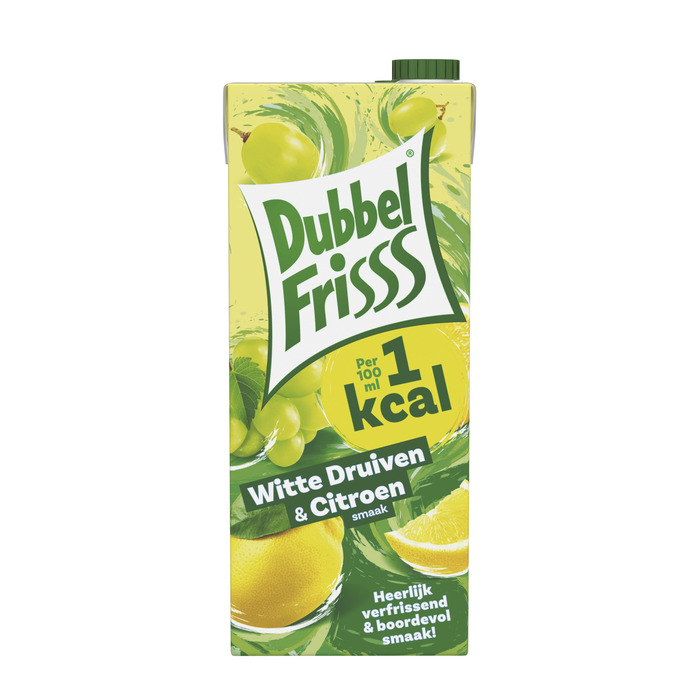 Dubbelfrisss 1Kcal witte druif citroen (1.5L)