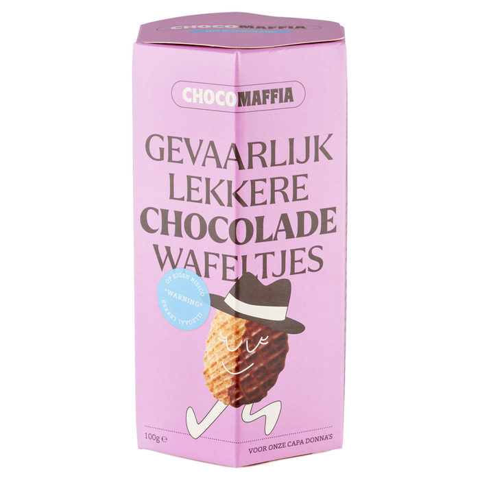 Chocomaffia Gevaarlijk Lekkere Chocolade Wafeltjes 100 g (100g)