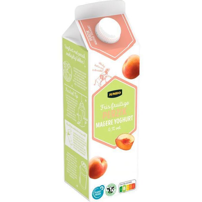 Jumbo Magere Yoghurt Perzik 0,1% Vet 1 L (1L)
