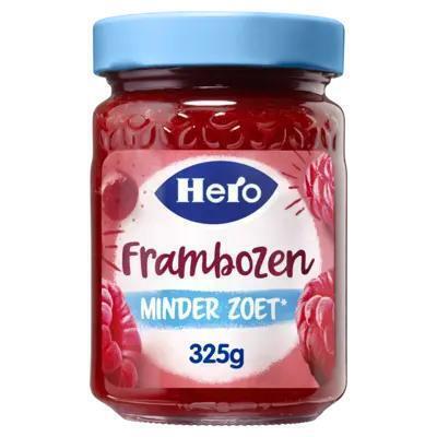 Hero Jam Minder Zoet Frambozen 325g (325g)