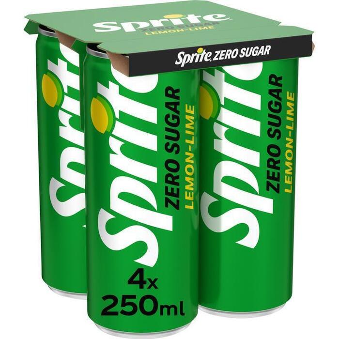 Sprite Zero Sugar Lemon-Lime 4 x 250 ml (4 × 250ml)