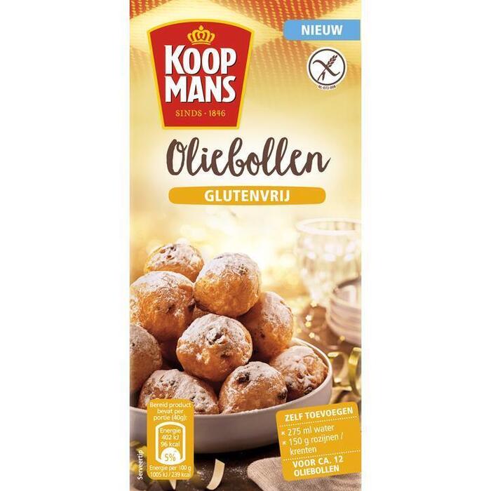 Koopmans Oliebollen glutenvrij 250 g (Doos, 250g)