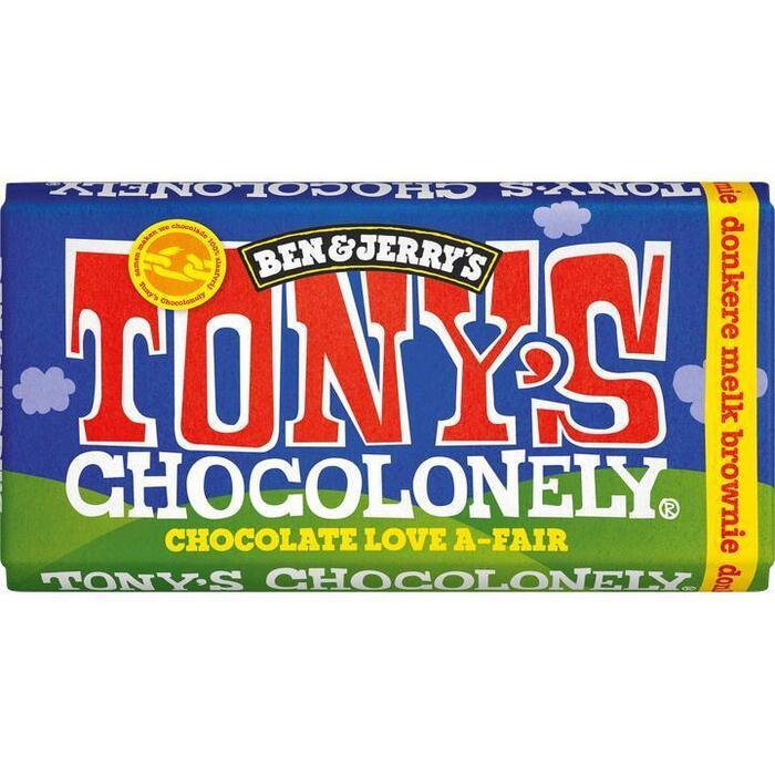 Tony's Chocolonely reep Donkere Melkchocolade Browniestukjes, 180 g (180g)