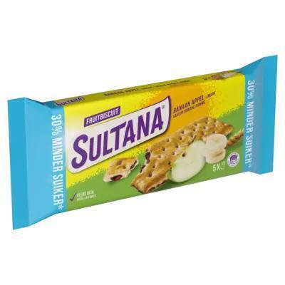 Sultana Fruitbiscuit banaan 30% minder suiker (218g)