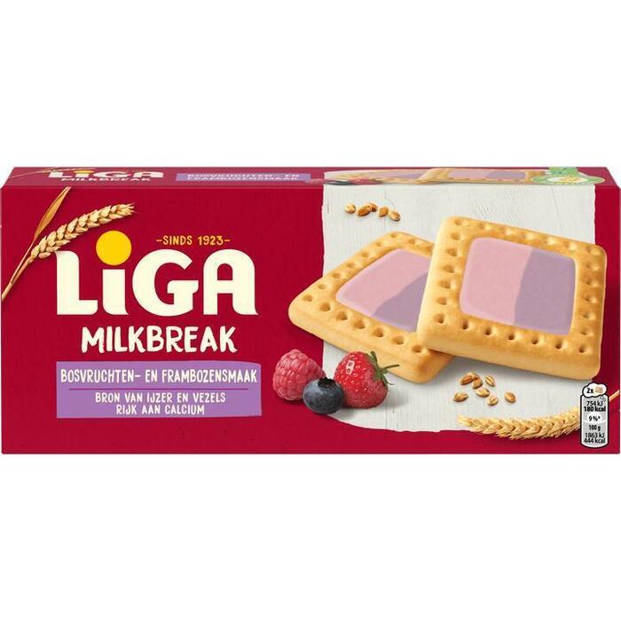 Liga Milkbreak bosvruchten framboos (245g)
