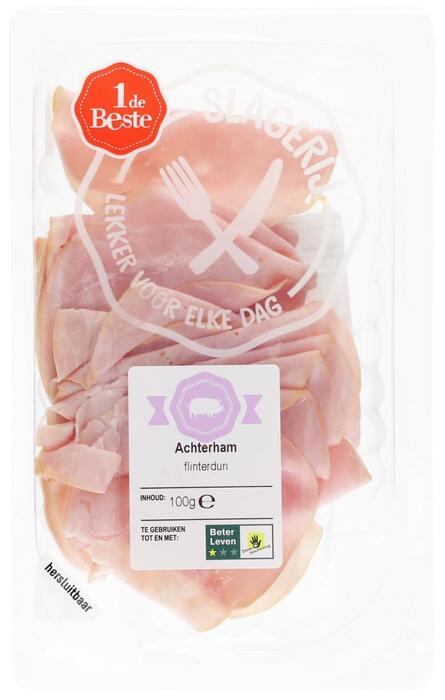 1 de Beste Achterham flinterdun (100g)