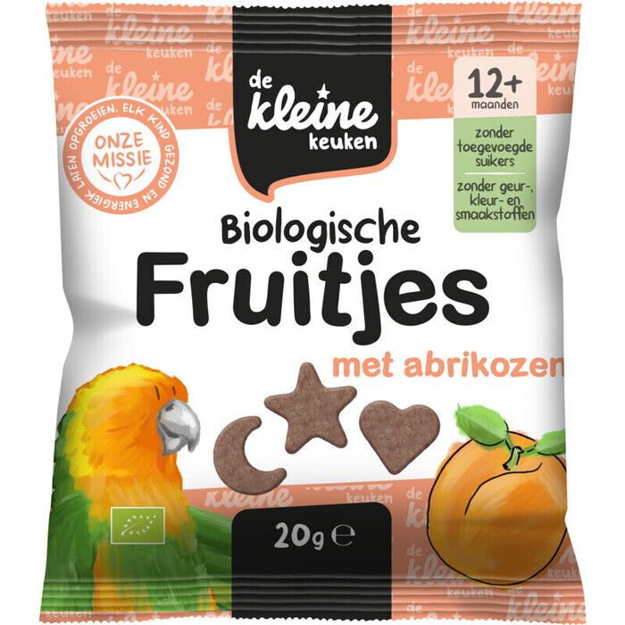 De Kleine Keuken Biologische fruitjes met abrikozen (20g)