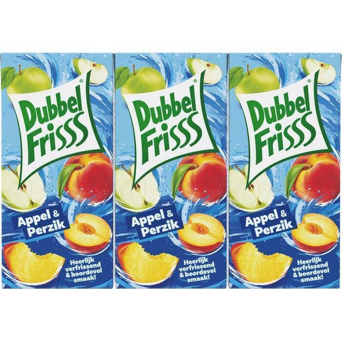 DubbelFrisss Appel & Perzik 6 x 0, 2L (Set, 6 × 200ml)