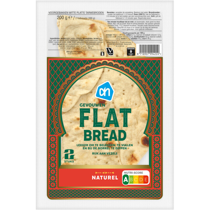 AH Gevouwen flatbread naturel (200g)