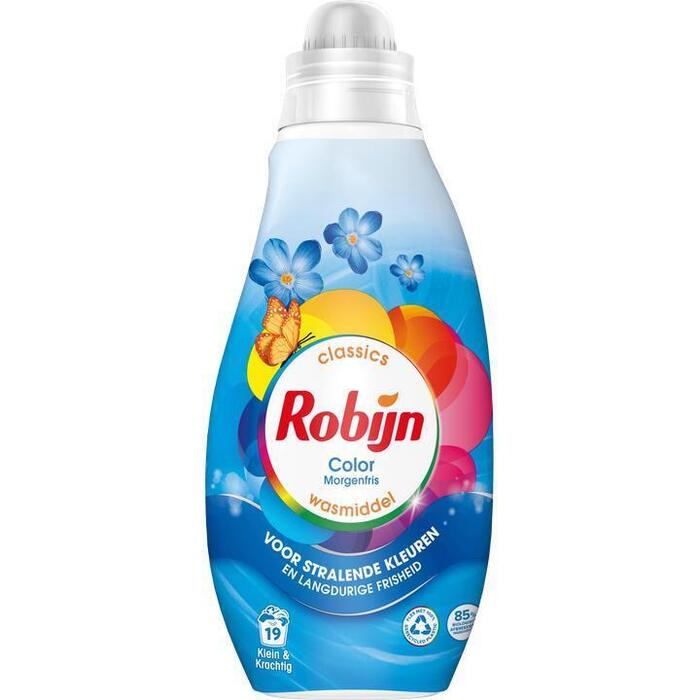 Robijn Klein & krachtig wasmiddel morgenfris (Fles, 0.66L)