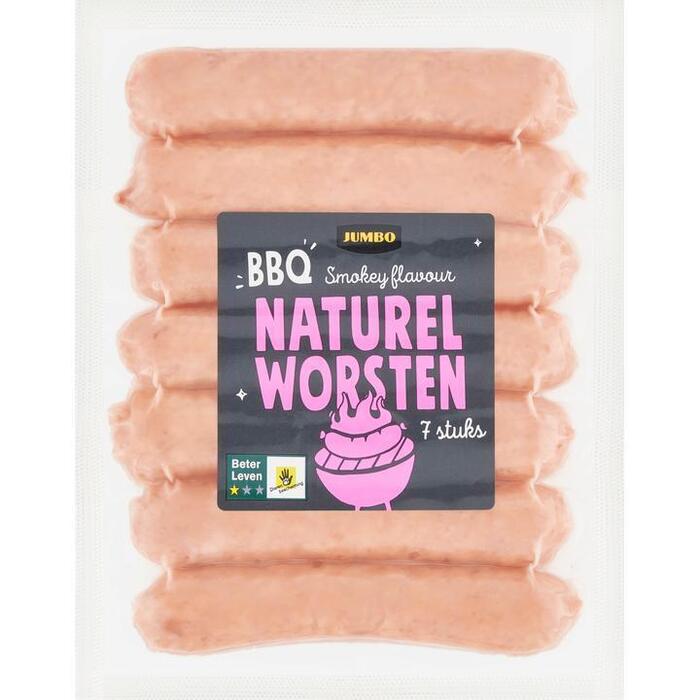 Jumbo BBQ Worsten Naturel 7 Stuks (7 × 33g)