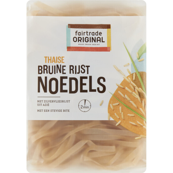 Fairtrade Original Thaise rijst noedels zilvervliesrijst (Zak, 225g)