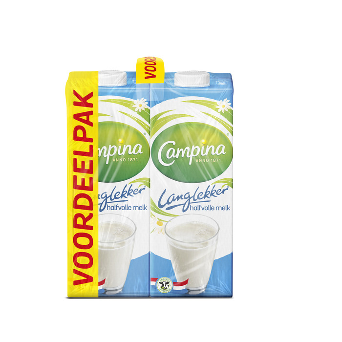 Campina Langlekker Melk Halfvolle 4 x 1 l Pak (4 × 1L)