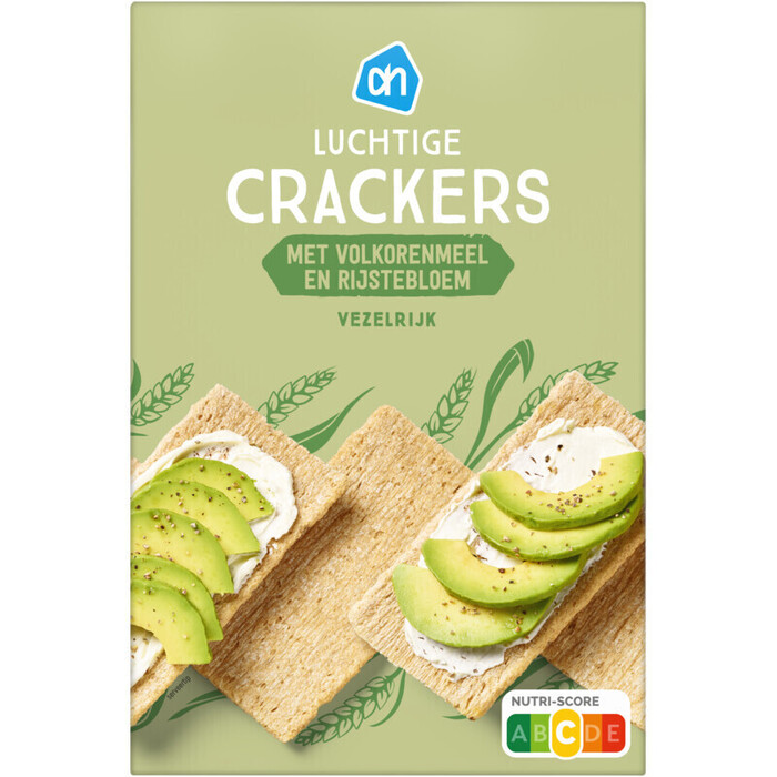 Luchtige crackers volkoren (doos, 250g)