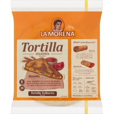 La Morena Volkoren tortilla's klein (320g)