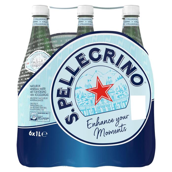 San Pellegrino Mineraalwater (rol, 6 × 1L)