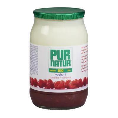 Biologische yoghurt framboos (pot, 150g)