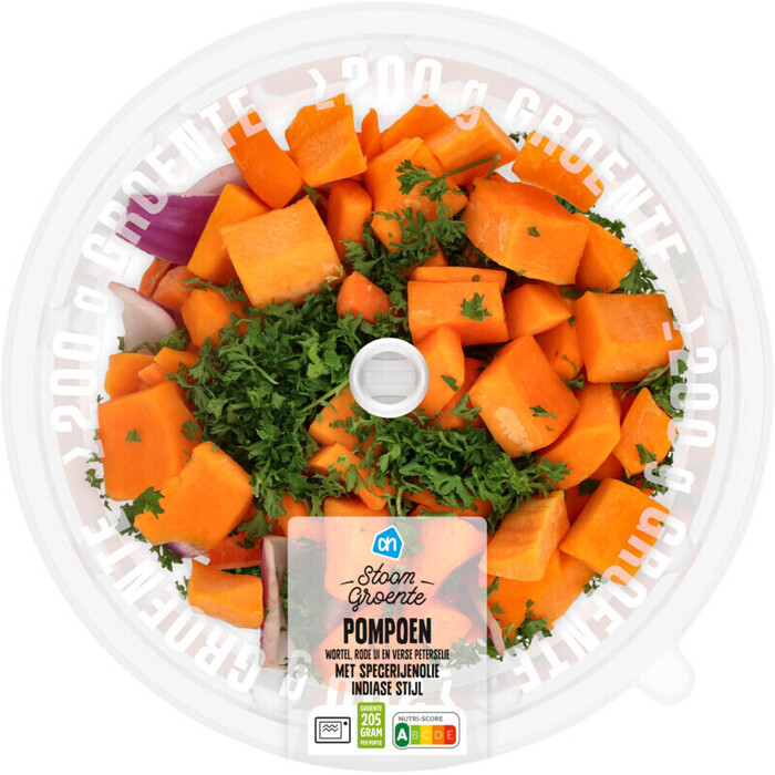 AH Stoomgroente pompoen met kruidenolie (450g)