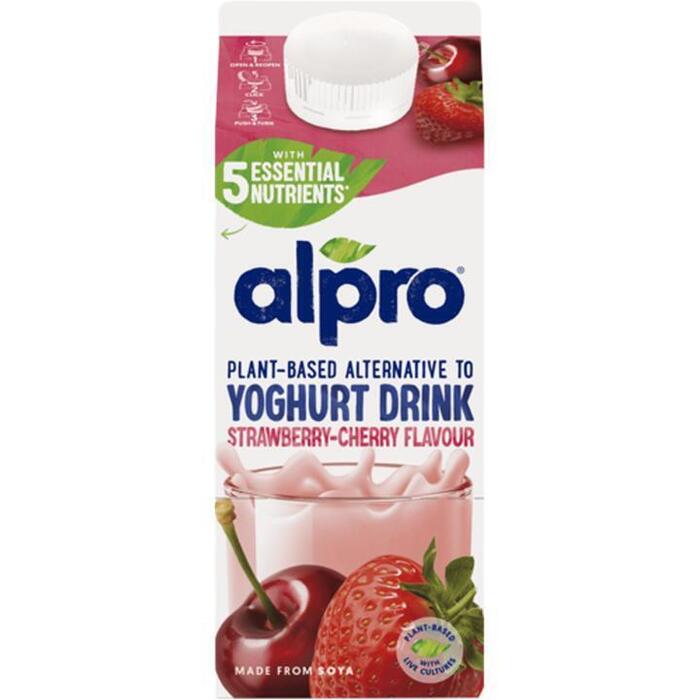 Alpro Plant-Based Alternative to Yogurt Drink Strawberry-Cherry 750 ml (0.75L)