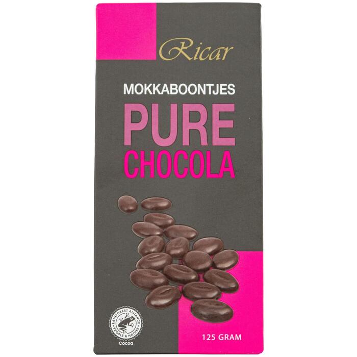 Mokkaboontjes puur (Doos, 125g)