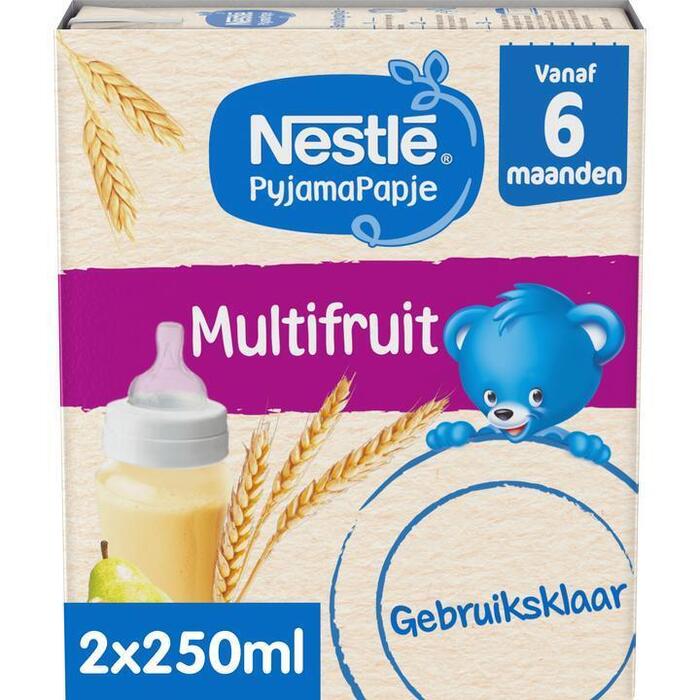 PyjamaPapje® Multifruit 6+ baby pap (2 × 250ml)