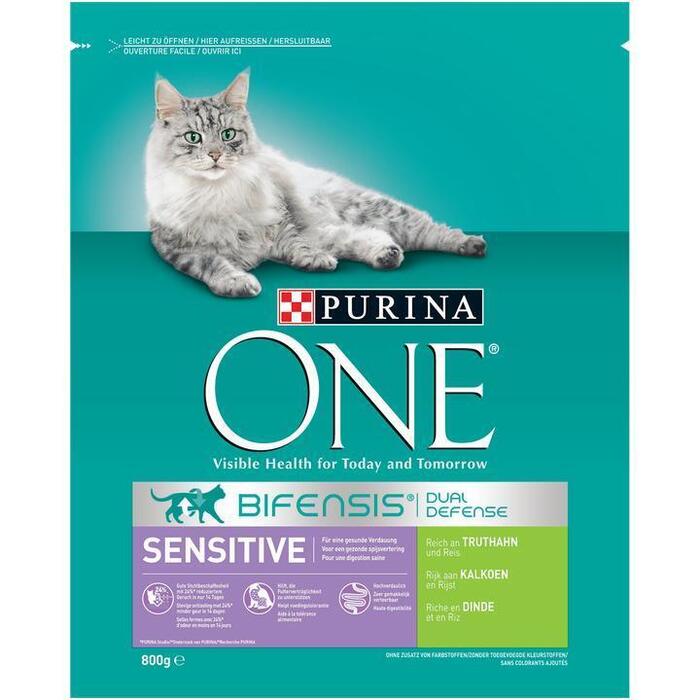 Purina ONE Bifensis Dual Defense Sensitive Kalkoen (Zak, 800g)