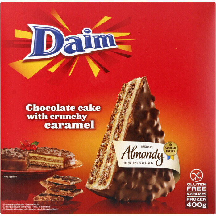 Almondy Daim Chocolate Cake with Crunchy Caramel 400 g (Stuk, 400g)