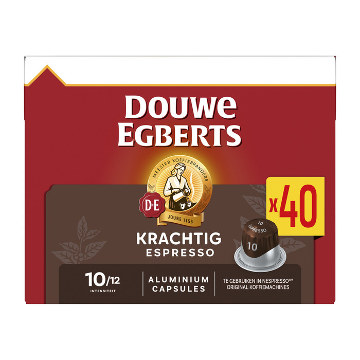DOUWE EGBERTS KOFFIE CAPSULES ESPRESSO KRACHTIG UTZ 208G 40ST BOX (40 × 5.2g)
