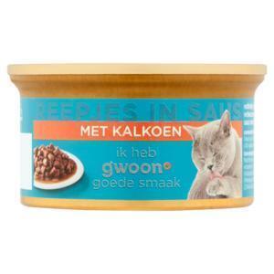 g'woon Premium reepje kalkoen kat (85g)
