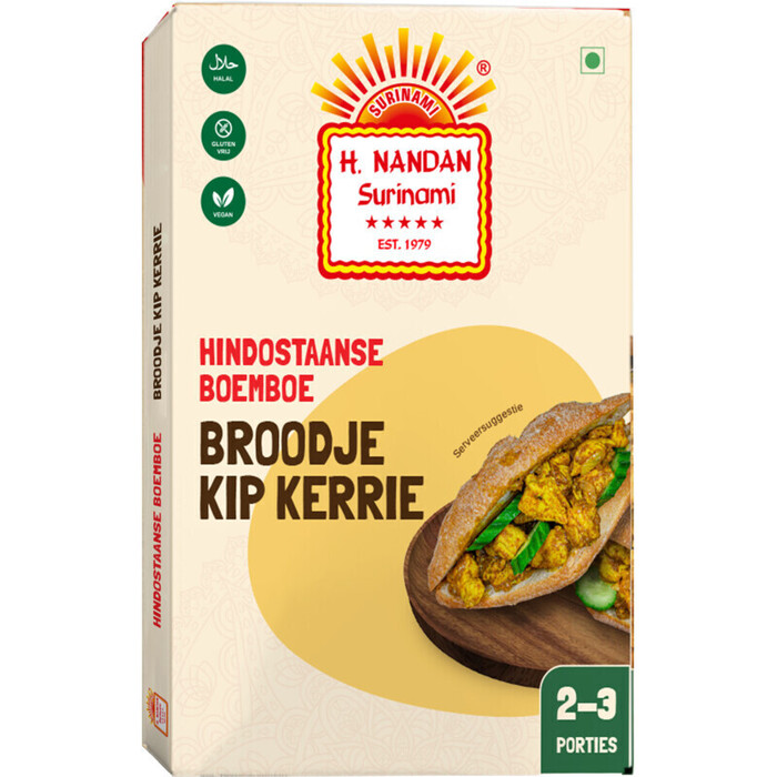 H. Nandan Kerrie boemboe broodje kip kerrie (70g)