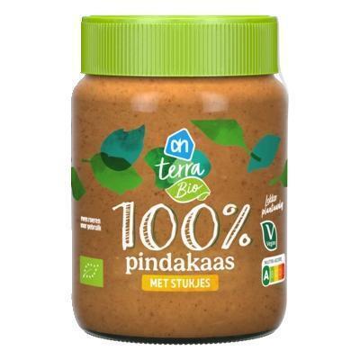 AH Terra 100% pindakaas stukjes pinda biologisch (350g)