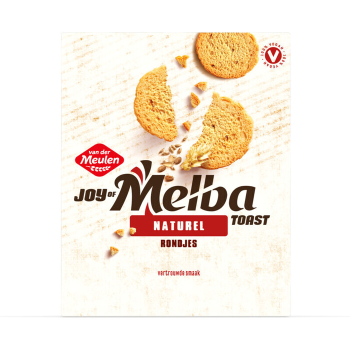 Van der Meulen Melbatoast naturel rond (90g)