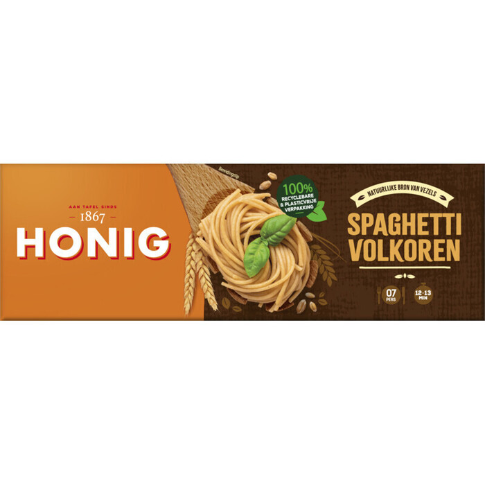 Honig Spaghetti Volkoren 550g (Stuk, 550g)