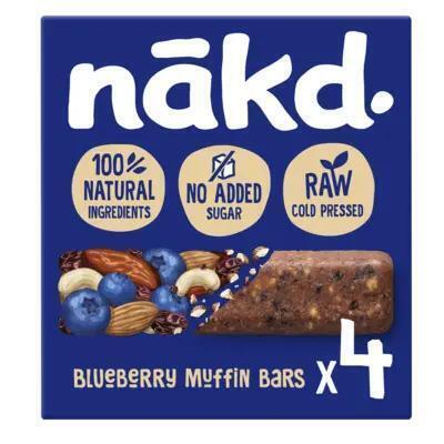 Nakd Blueberry muffin (Doos, 4 × 35g)
