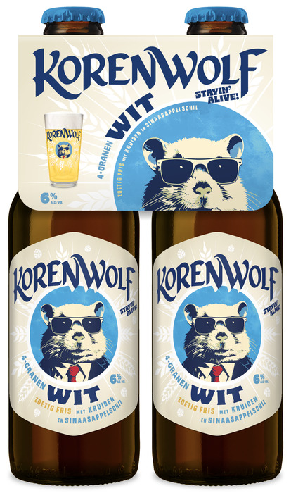 Gulpener Korenwolf - Fles - 4x300ML (4 × 30cl)