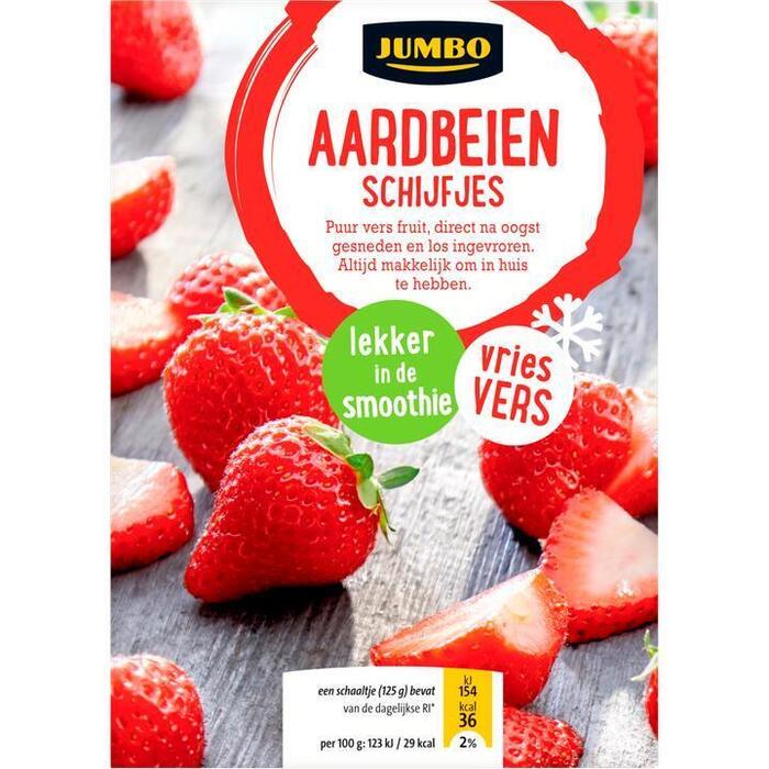 Jumbo Aardbeien schijfjes 250g (250g)