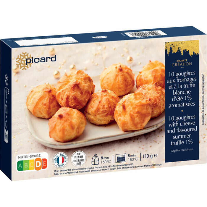 Picard 10 gougeres with cheese (10 × 11g)