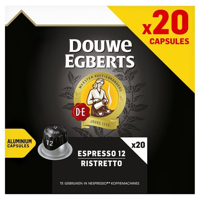 Douwe Egberts Espresso Ristretto Koffiecups Voordeelpak 20 Stuks (104g)