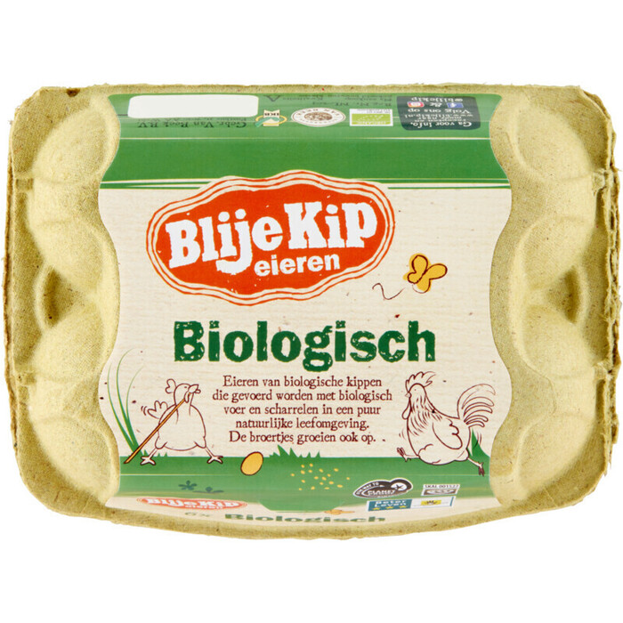 Van Beek Biologische eieren maat L (doos, 6 × 256g)
