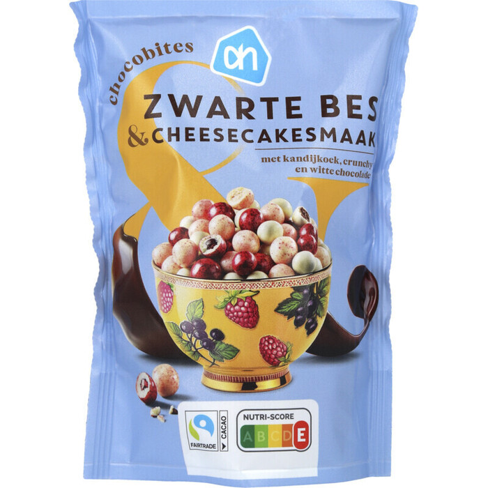 AH Chocobites zwarte bes & cheesecakesmaak (150g)