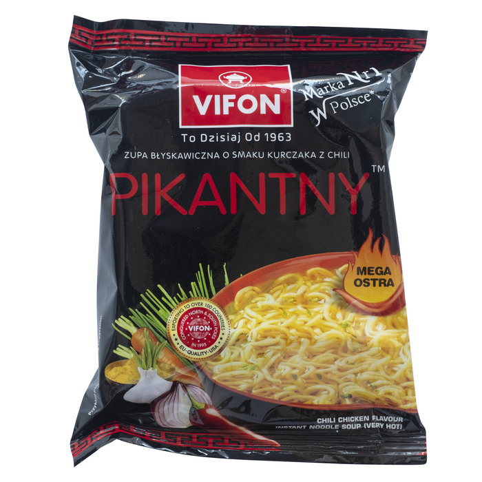 Vifon Pikantny Chili Chicken Flavour Instant Noodle Soup (Very Hot) 70