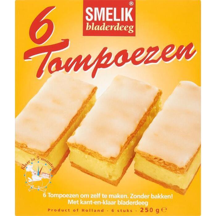 Smelik Bladerdeeg Tompoezen 6 Stuks 250g (250g)