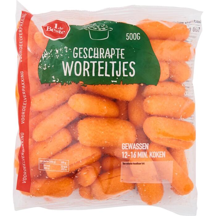 1 de Beste Wortelen geschrapt voordeel verpakking (500g)