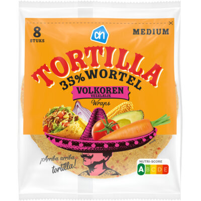 AH Tortilla 35% wortel volkoren wraps (320g)