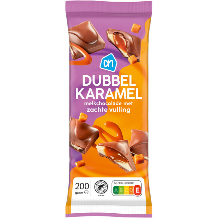 AH Reep melkchocolade dubbel karamel (200g)