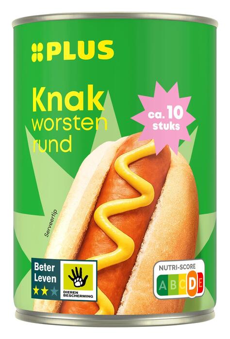 Runder knakworst 2 ster beter leven (Blik, 400g)