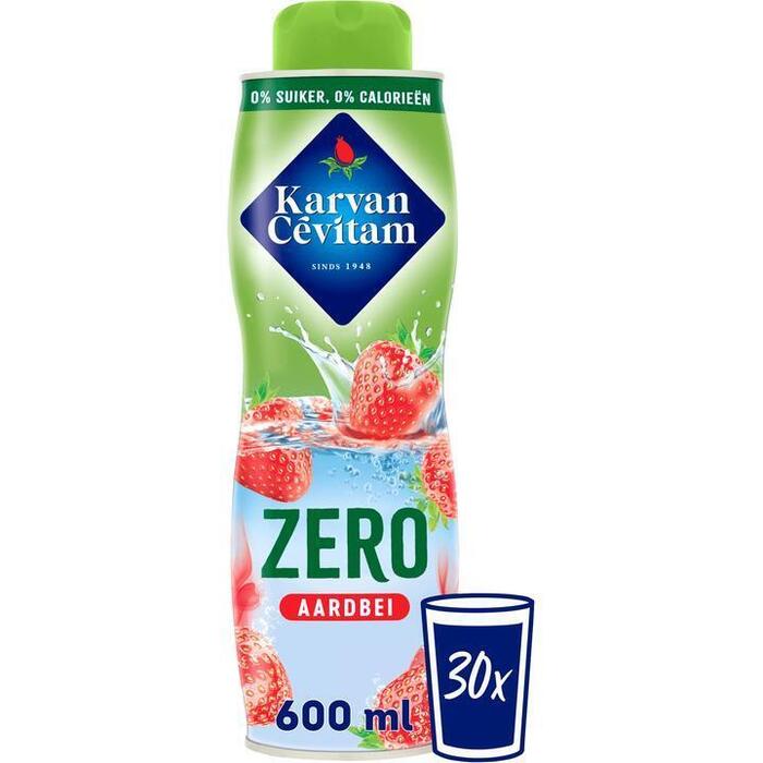 Karvan Cévitam Zero Aardbei Siroop 600 ml (0.6L)